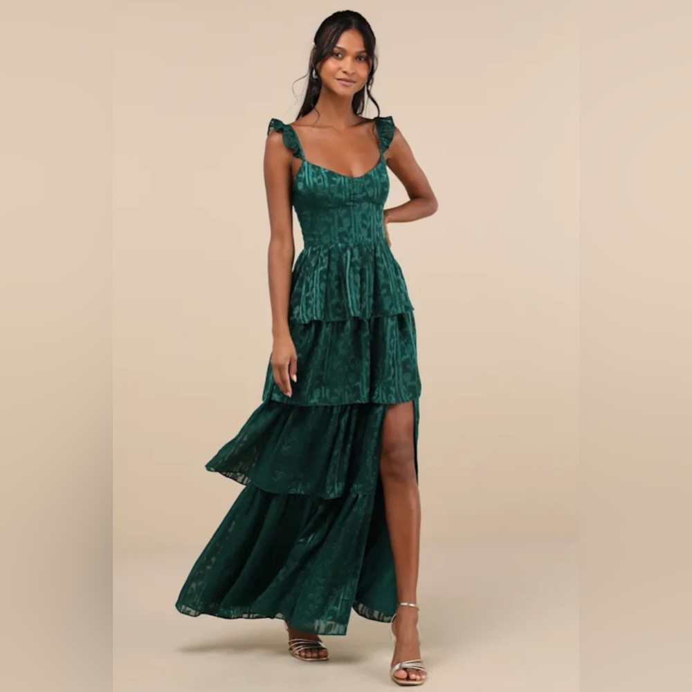 Lulu's Emerald Green Maxi Dress